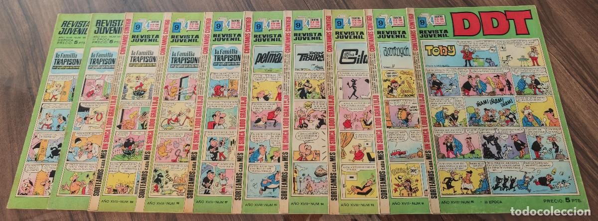Giornalini: DDT n&ordm; 90, 91, 93, 94, 95, 97, 98, 100, 102 y 103 (Bruguera 1969) 10 tebeos.
