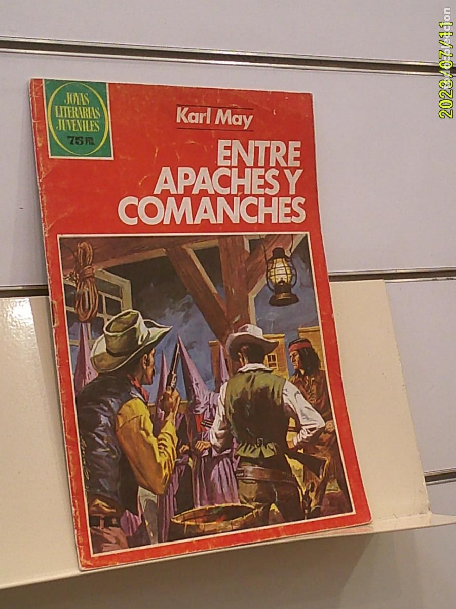 Tebeos: JOYAS LITERARIAS JUVENILES SERIE ROJA N&ordm; 36 ENTRE APACHES Y COMANCHES KARL MAY - BRUGUERA