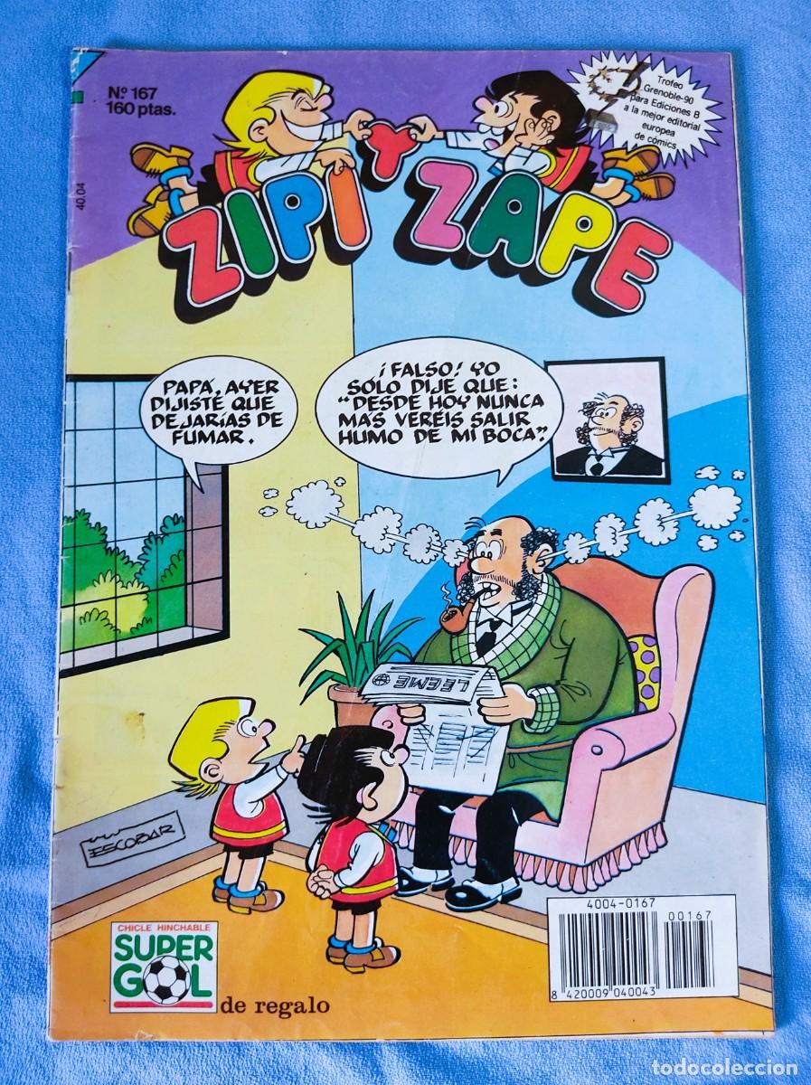 Tebeos: ZIPI Y ZAPE N&ordm; 167 CON EL ALBUM PARA PEGAR LOS CROMOS DE LOS CHICLES SUPER GOL SONRIC'S