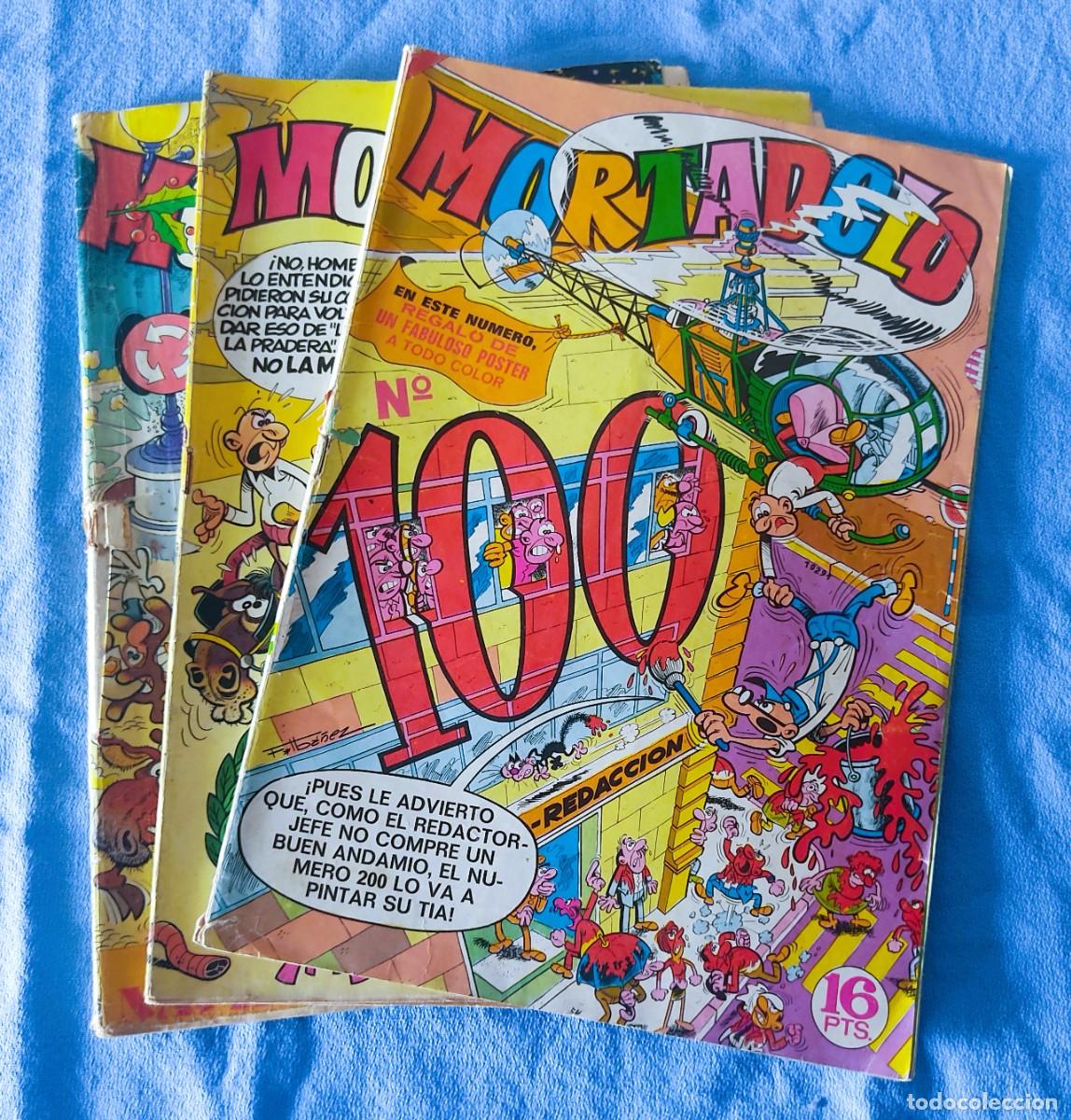 Tebeos: 3 MORTADELOS EL N&ordm; 100 EL EXTRA DE NAVIDAD Y EL EXTRA MORTADELO 25 ANIVERSARIO TVE