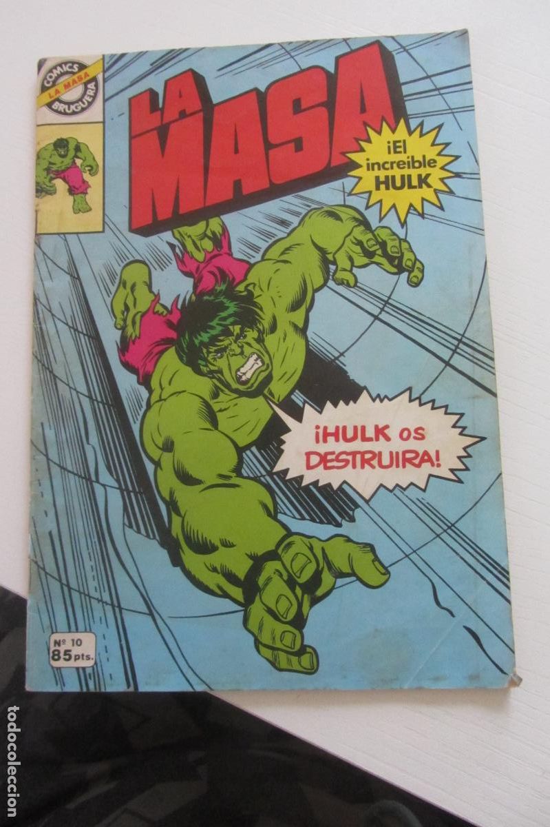 Tebeos: LA MASA N&ordm; 10. &iexcl;Preludio de cat&aacute;strofe!. EL INCRE&Iacute;BLE HULK. BRUGUERA 1981 ARX233