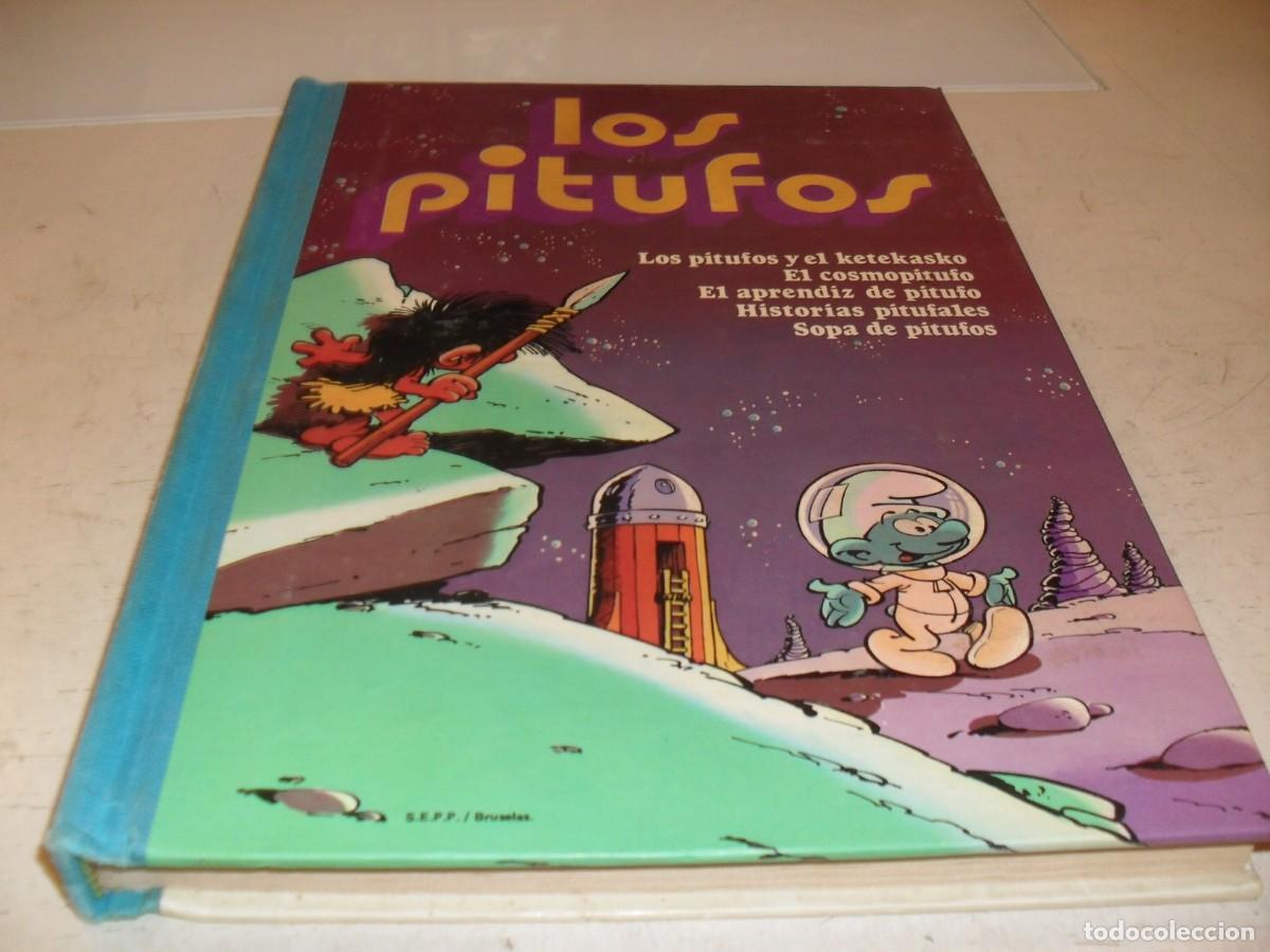 Tebeos: TOMOS OLE LOS PITUFOS N&ordm; 2,DE 4,CON 5 AVENTURAS COMPLETAS.BRUGUERA,1979