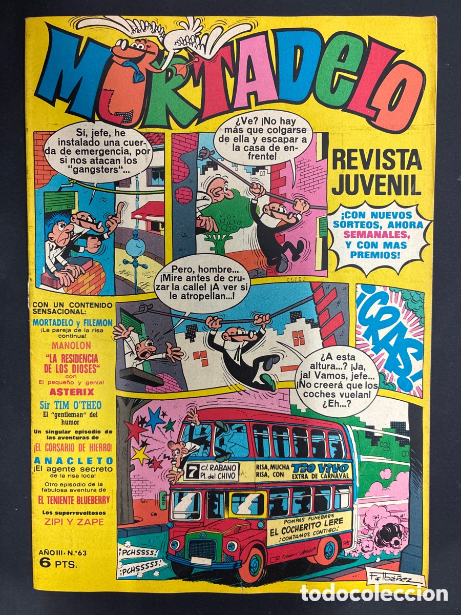 Tebeos: COMIC MORTADELO REVISTA N&ordm; 63 EDITORIAL BRUGUERA