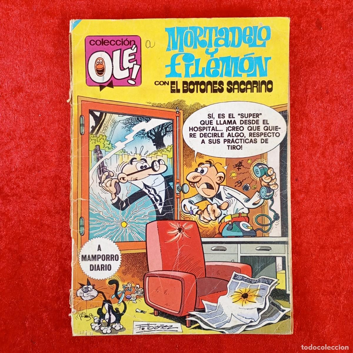 Tebeos: MORTADELO Y FILEM&Oacute;N - CON EL BOTONES SACARINO - COLECCI&Oacute;N OL&Eacute; - F. IB&Aacute;&Ntilde;EZ - BRUGUERA - 1985 / 1932