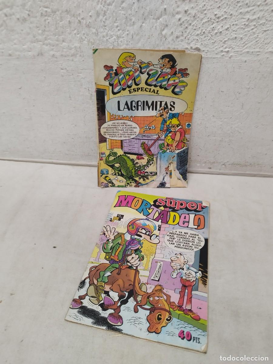 Tebeos: Dos tebeos de Zipi y Zape y mortadelo y Filem&oacute;n. En mal estado, ver fotos.
