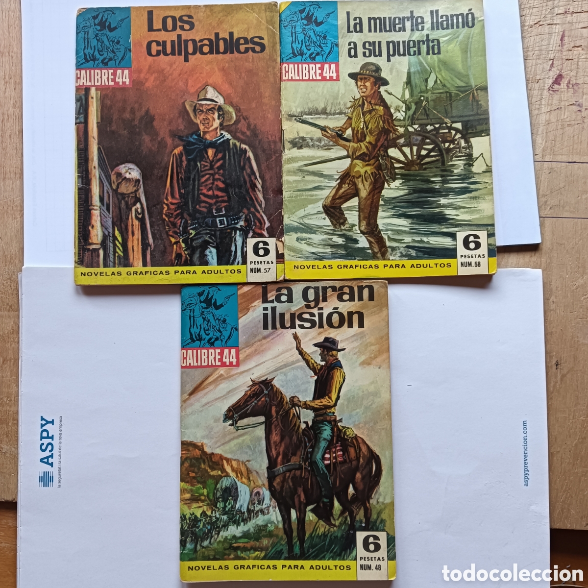 Tebeos: NOVELAS GR&Aacute;FICAS CALIBRE44 N&Uacute;M 57-58-48 EDI.BRUGUERA