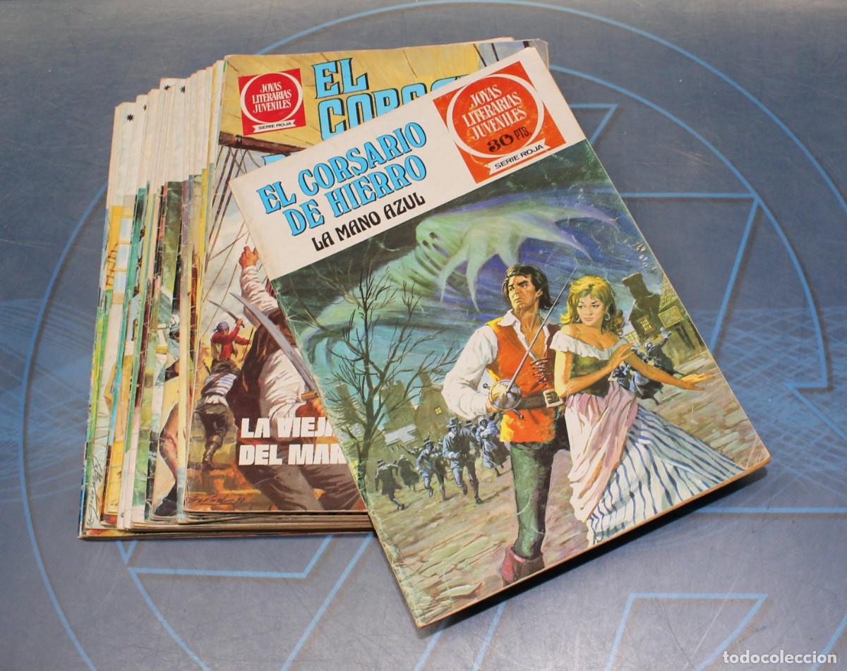 Tebeos: 32 tebeos. El Corsario de Hierro. Joyas literarias juveniles, Serie Roja. Bruguera 1977 &ndash; 1978.