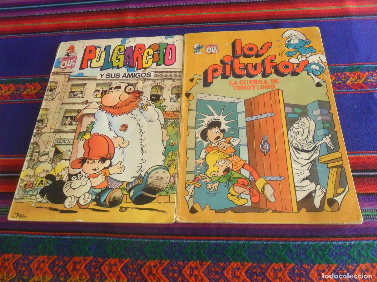 Tebeos: OL&Eacute; LOS PITUFOS N&ordm;S 9 11 BRUGUERA 3&ordf; ED 1983 13 1&ordf; ED 1981 100 PTS. REGALO PULGARCITO N&ordm; 1 1&ordf; ED JAN
