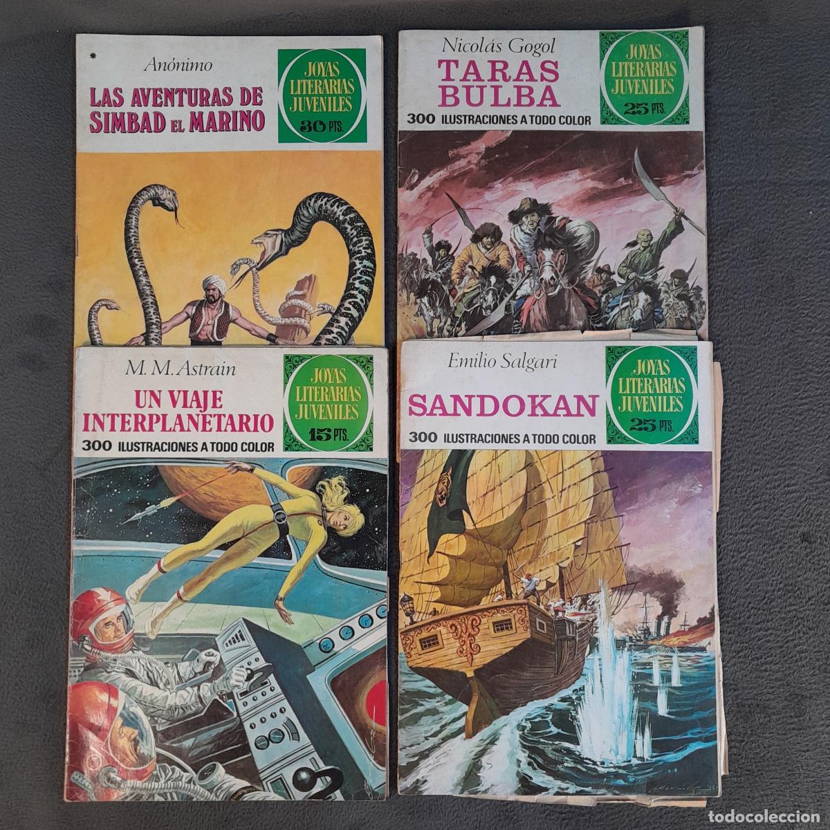 Tebeos: COM-508. LOTE 4 JOYAS LITERARIAS JUVENILES: LAS AVENTURAS DE SINBAD, TARAS BULBA... D&Eacute;CADA 70.