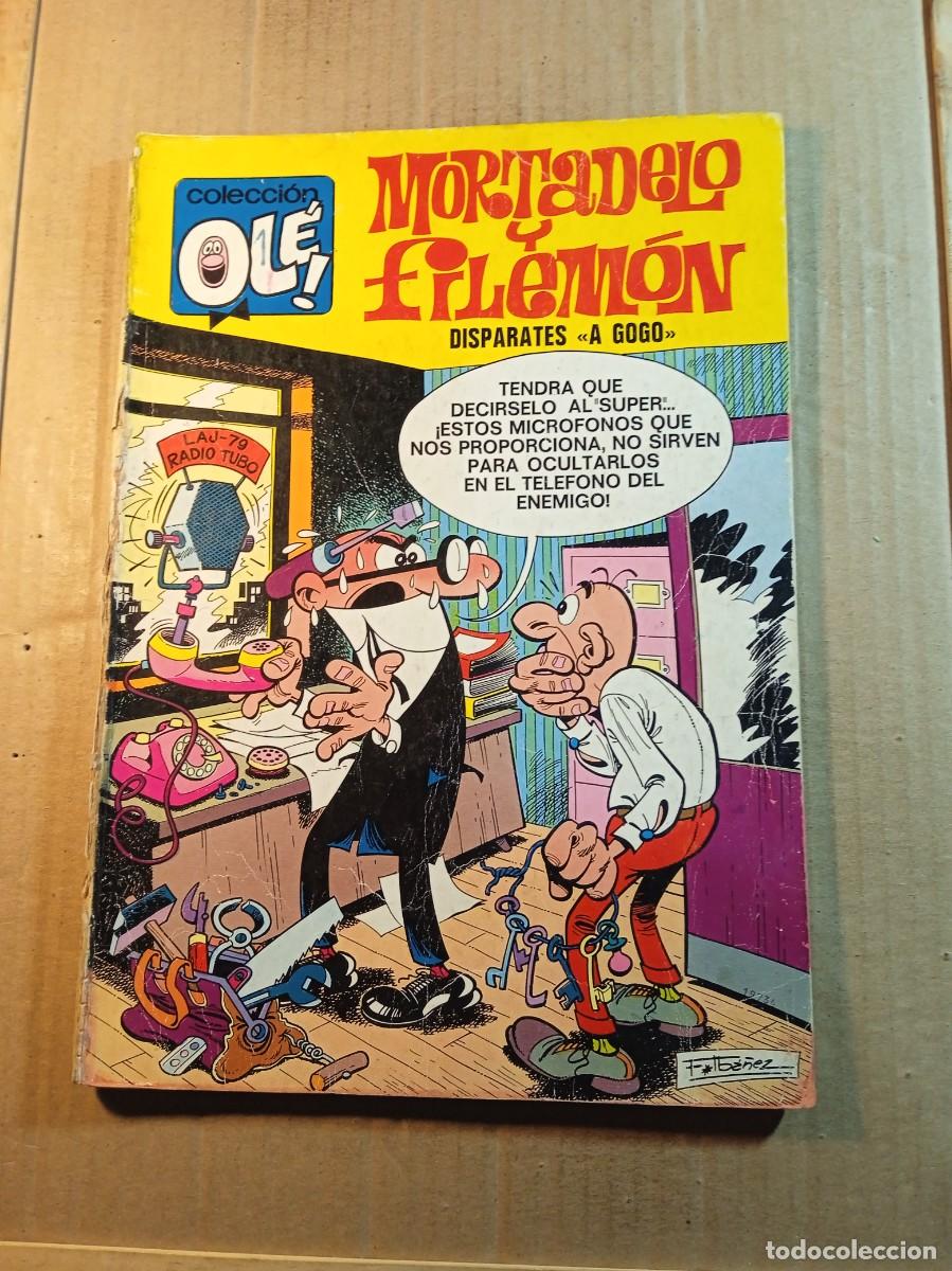 Tebeos: TEBEO DE OLE MORTADELO Y FILEMON EN DISPARATES A GOGO DEL A&Ntilde;O 1973 N&ordm; 90 NUMERO EN EL LOMO