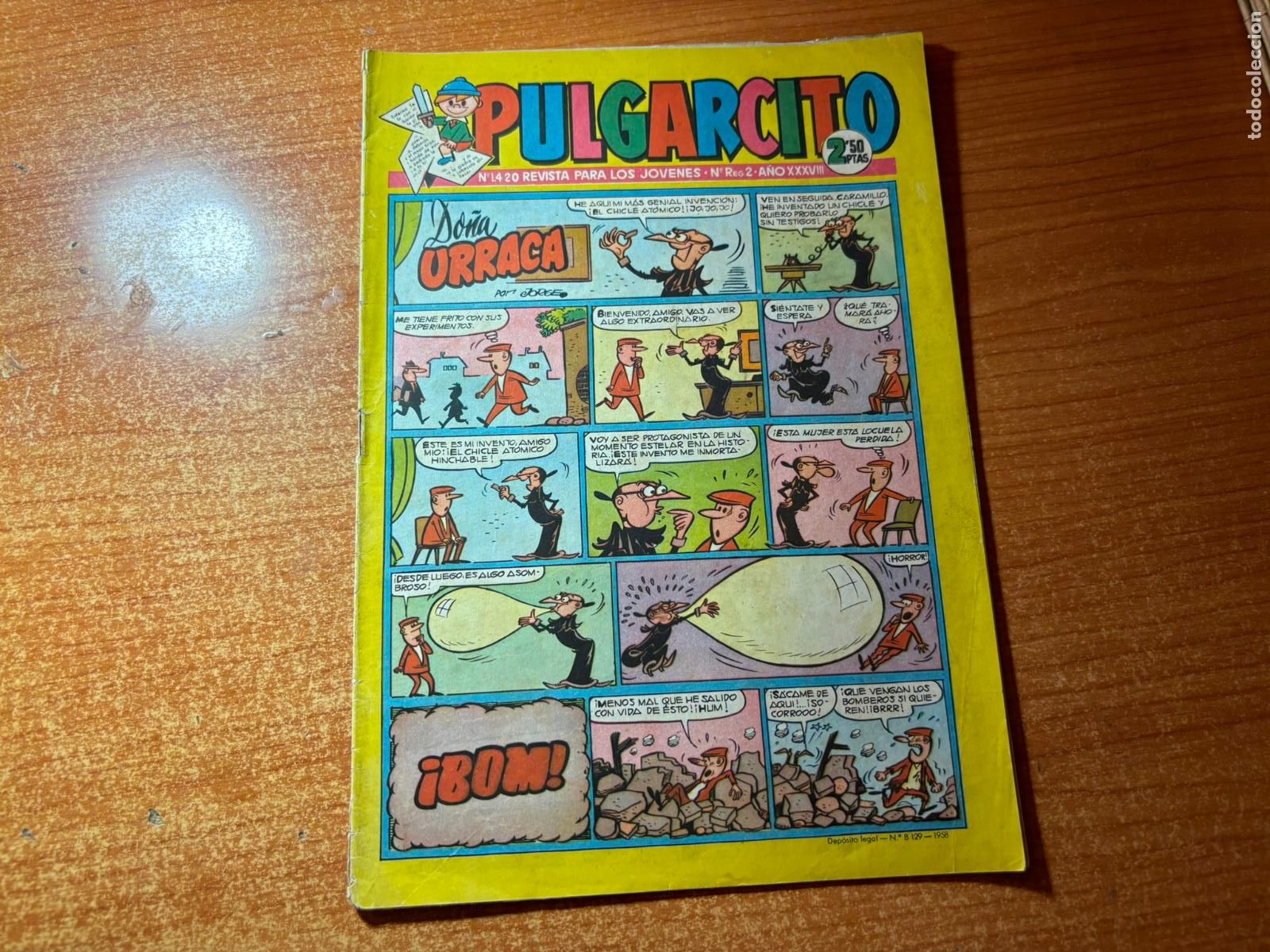 Tebeos: PULGARCITO N&ordm; 1420 CON EL CAPITAN TRUENO EDITORIAL BRUGUERA