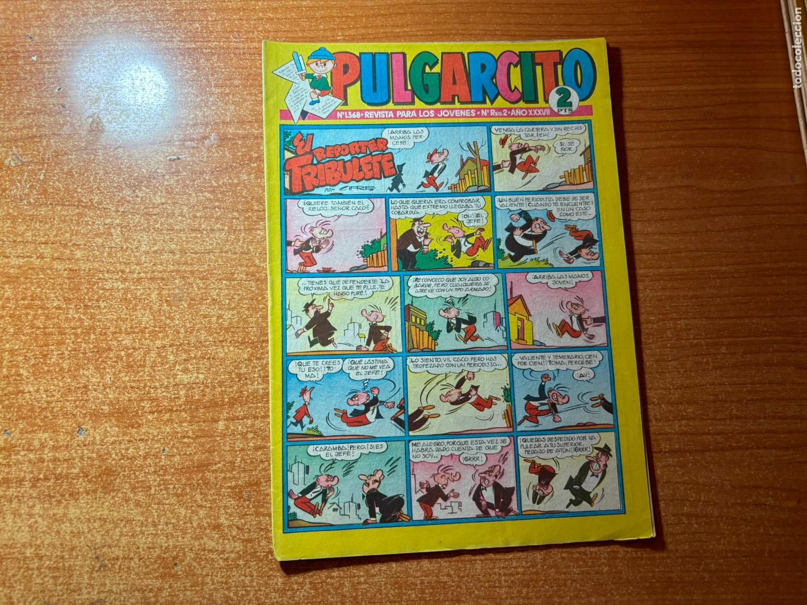 Tebeos: PULGARCITO N&ordm; 1368 CON EL INSPECTOR DAN EDITORIAL BRUGUERA