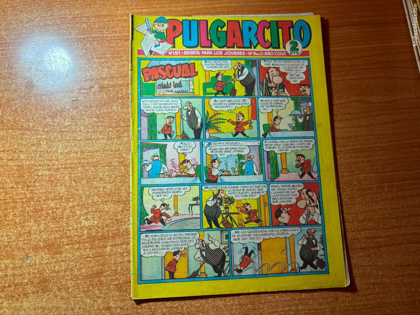 Tebeos: PULGARCITO N&ordm; 1371 HISTORIASCOPIO INSPECTOR DAN VENDAVAL EDITORIAL BRUGUERA