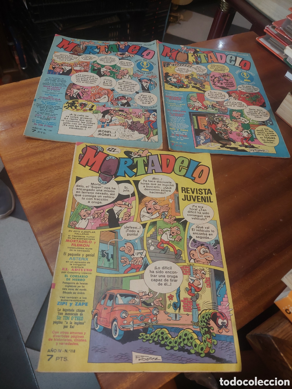Tebeos: MORTADELO N118,131,123.A&Ntilde;O1973