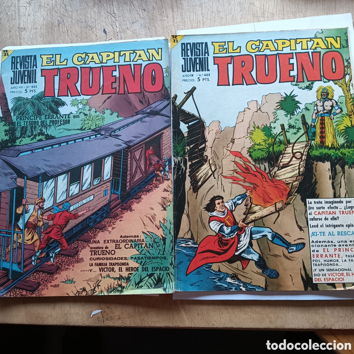 Tebeos: CAPIT&Aacute;N TRUENO EXTRA NUM 423-422 EDI. BRUGUERA