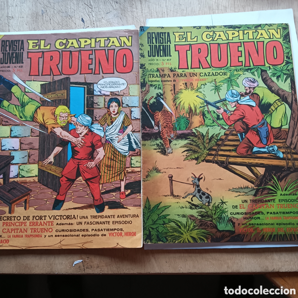 Tebeos: CAPIT&Aacute;N TRUENO EXTRA NUM 421-417 EDI.BRUGUERA
