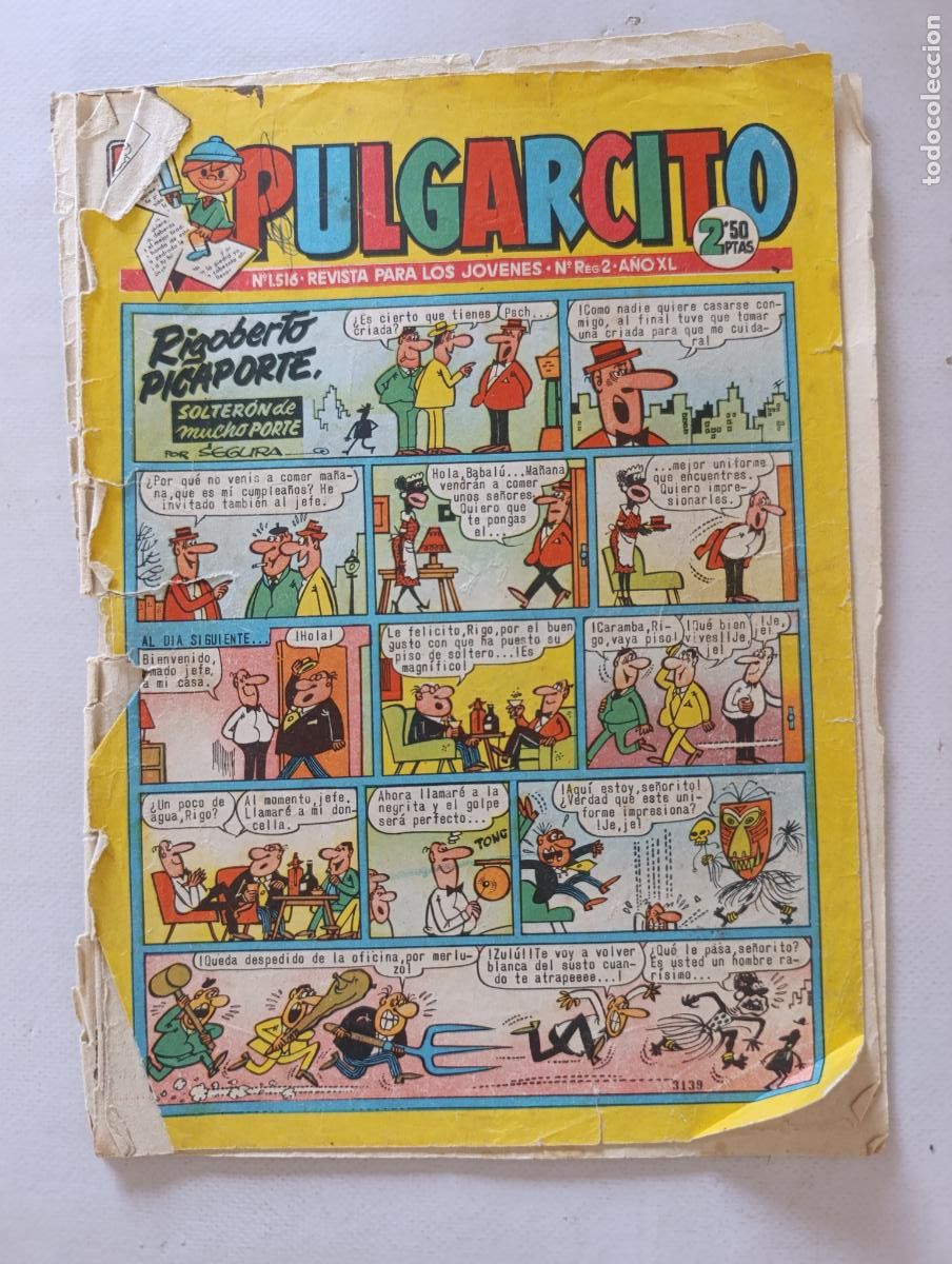 Tebeos: PULGARCITO N&ordm; 1516 - A&Ntilde;O XL - BRUGUERA (AN)