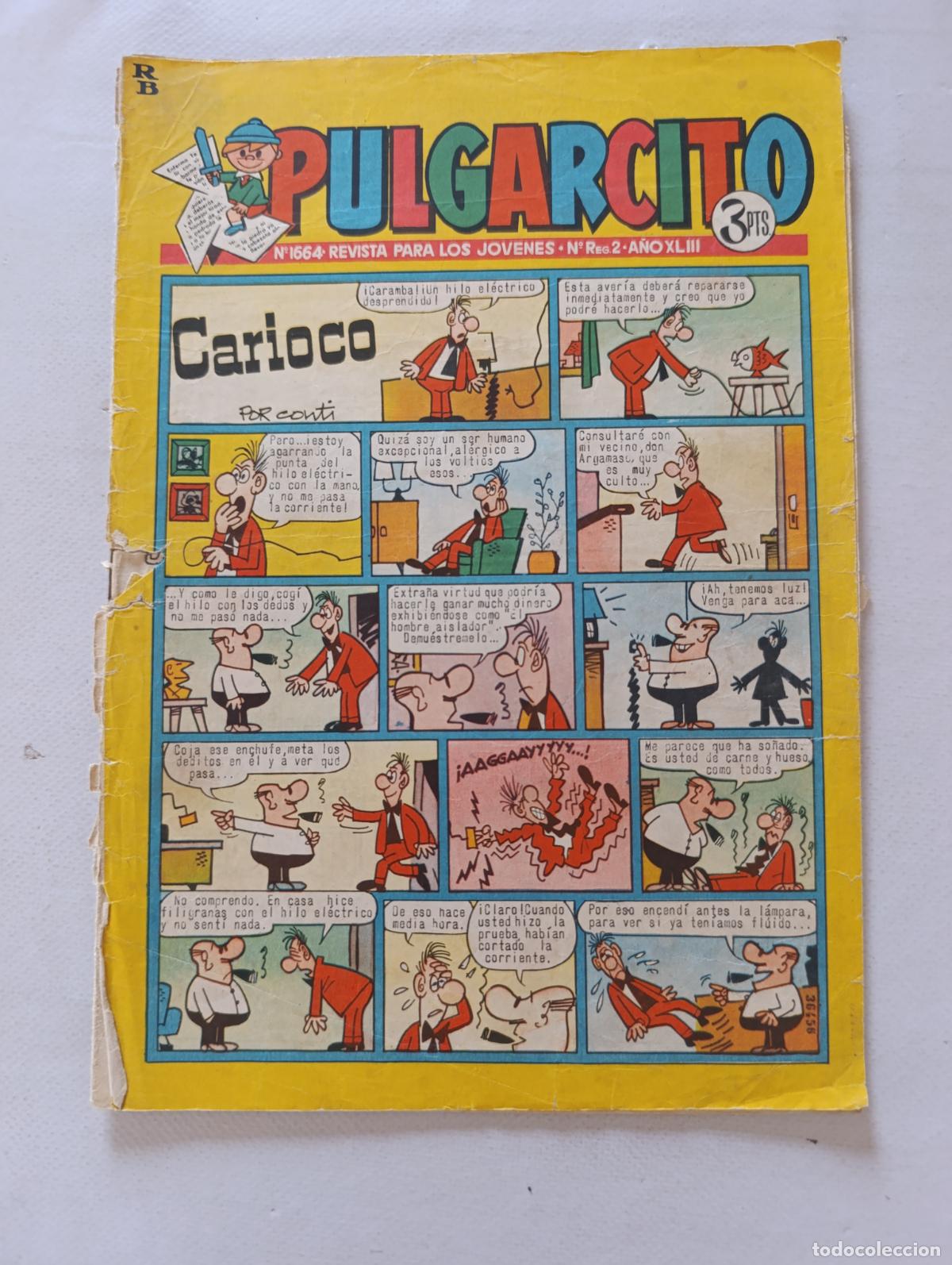 Tebeos: PULGARCITO N&ordm; 1664 - A&Ntilde;O XLIII - BRUGUERA (AN)