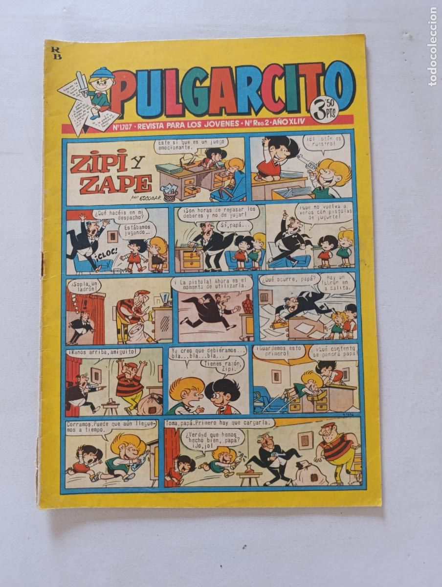 Tebeos: PULGARCITO N&ordm; 1707 - A&Ntilde;O XLIV - BRUGUERA (AN)