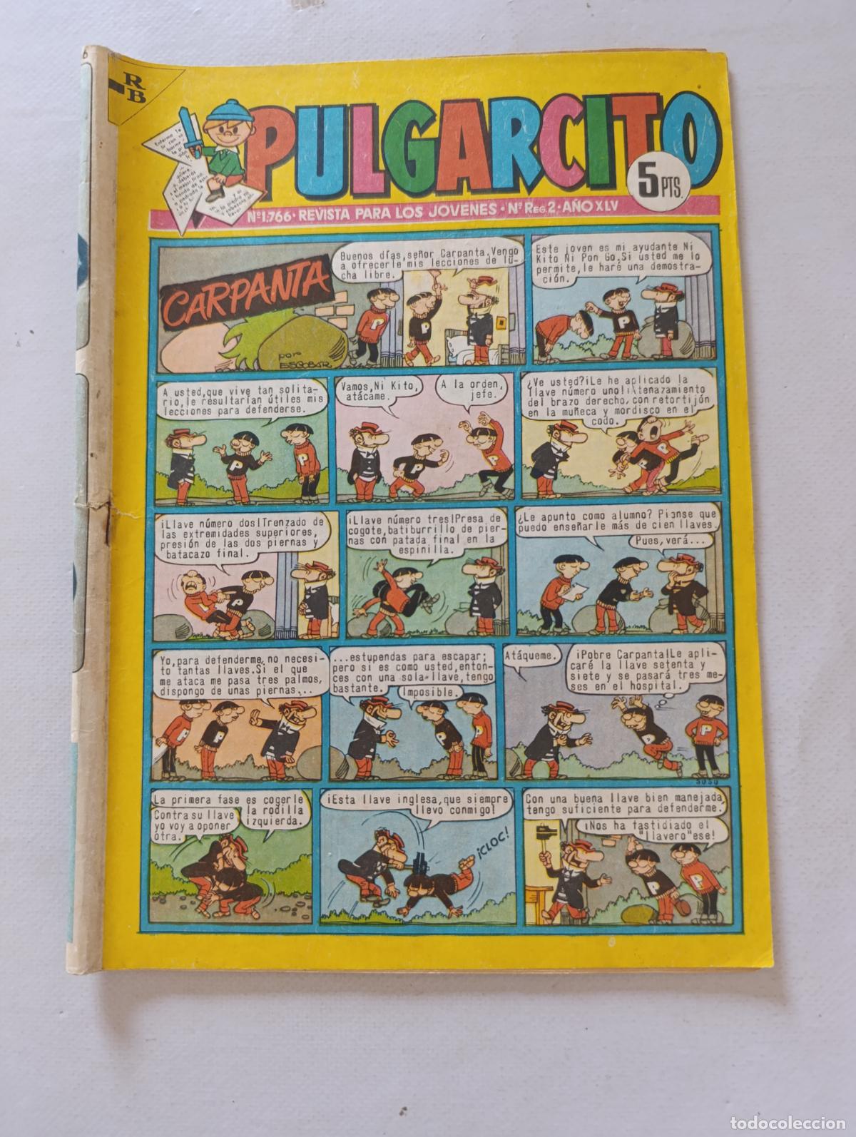 Tebeos: PULGARCITO N&ordm; 1766 - A&Ntilde;O XLV - BRUGUERA (AN)