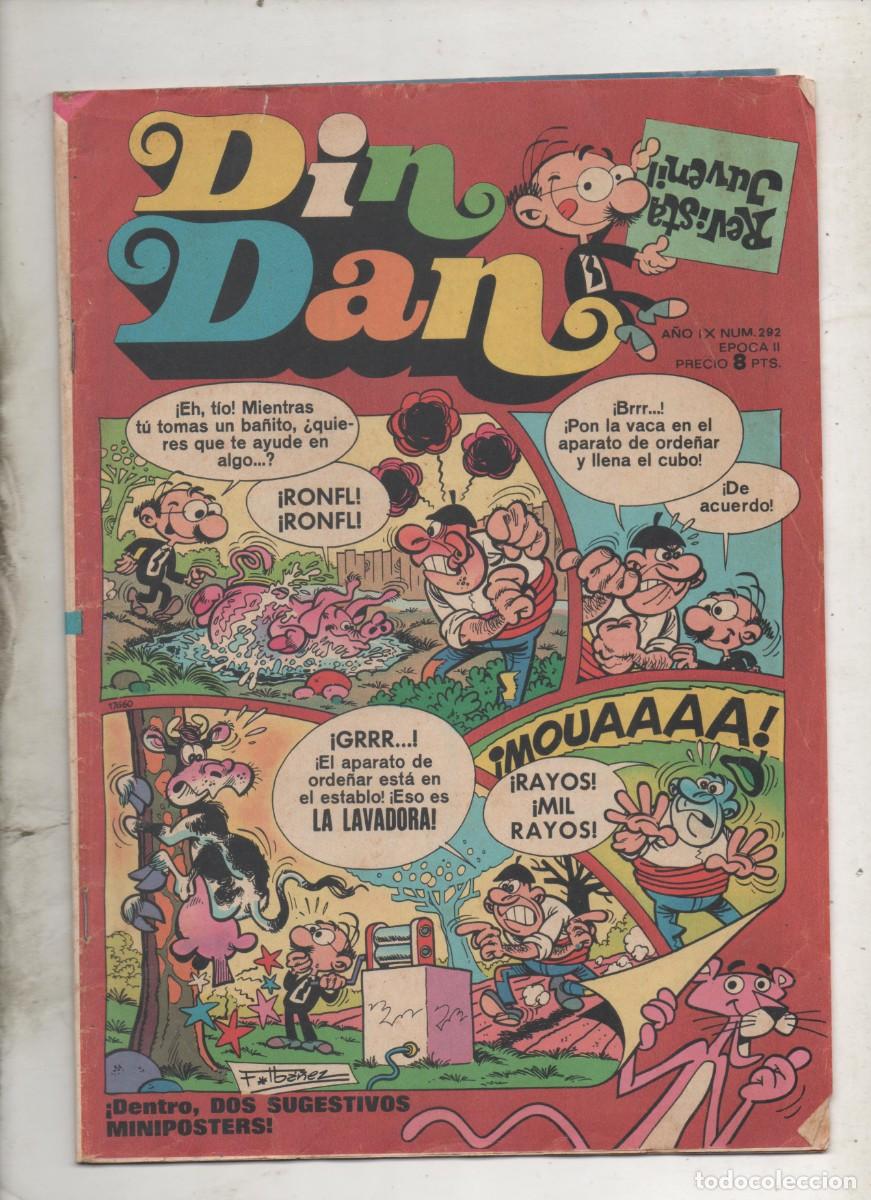 Tebeos: DIN DAN N&ordm; 292. CONTIENE MINIPOSTERS . BRUGUERA