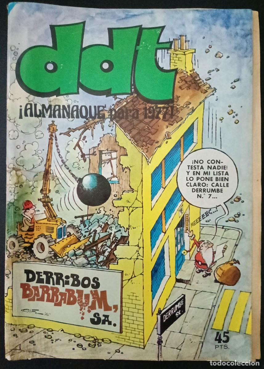 Tebeos: DDT-BRUGUERA-ALMANAQUE 1977-ANACLETO-ASPIRINO-DOMING&Oacute;N-M. CUY&Aacute;S-REGULAR-COMPLETO-RARO-LEA-VEA-1693