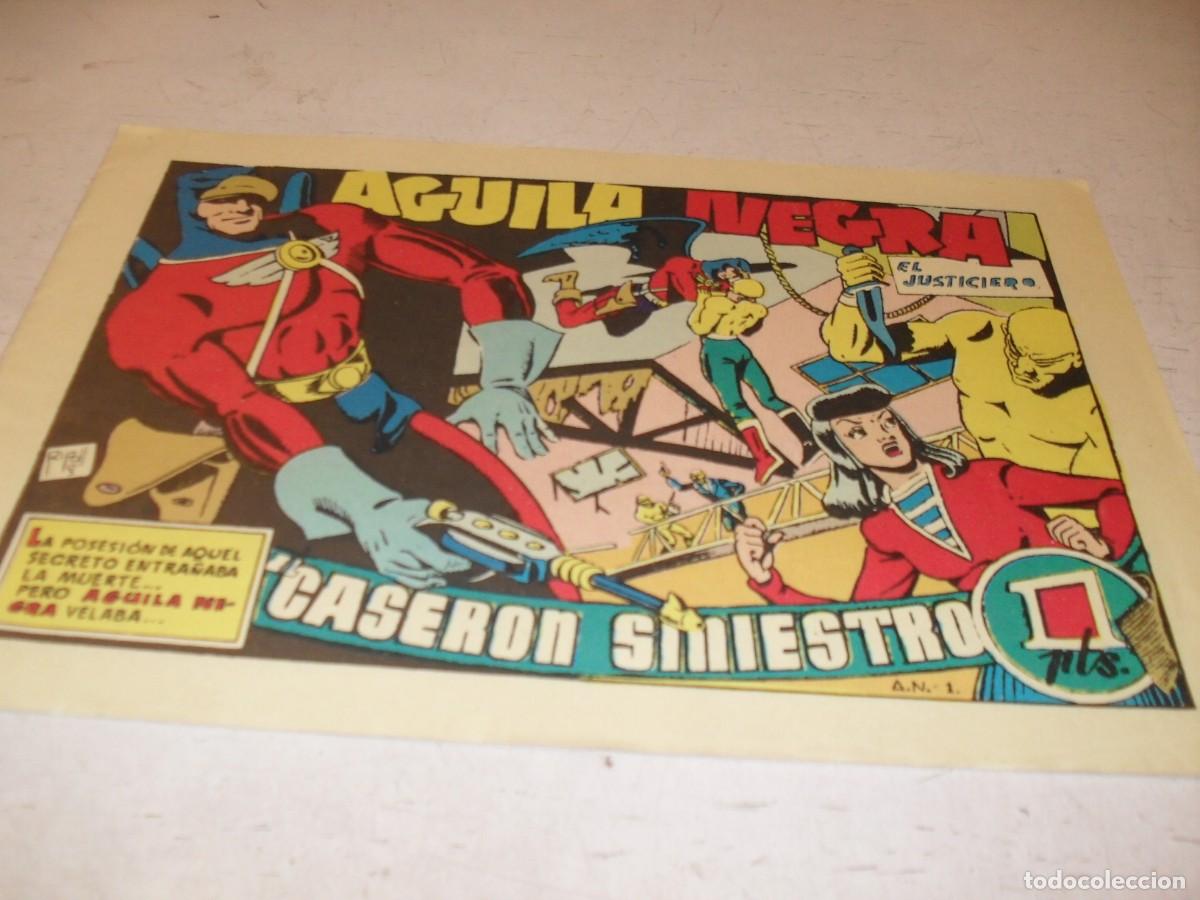 Tebeos: (FACSIMIL)AGUILA NEGRA N&ordm; 1,EL PRIMERO,DE 8,EL CASERON SINIESTRO.BRUGUERA,1948