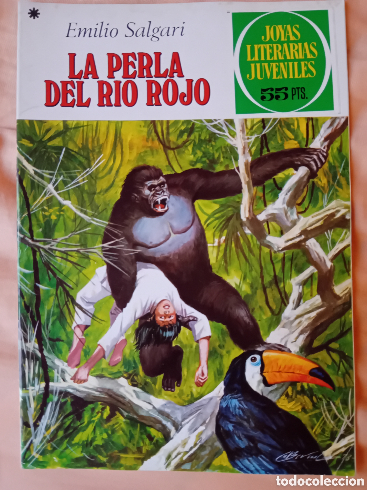 Tebeos: LA PERLA DEL R&Iacute;O ROJO, Emilio Salgari. Joyas literarias juveniles. N&uacute;mero 191