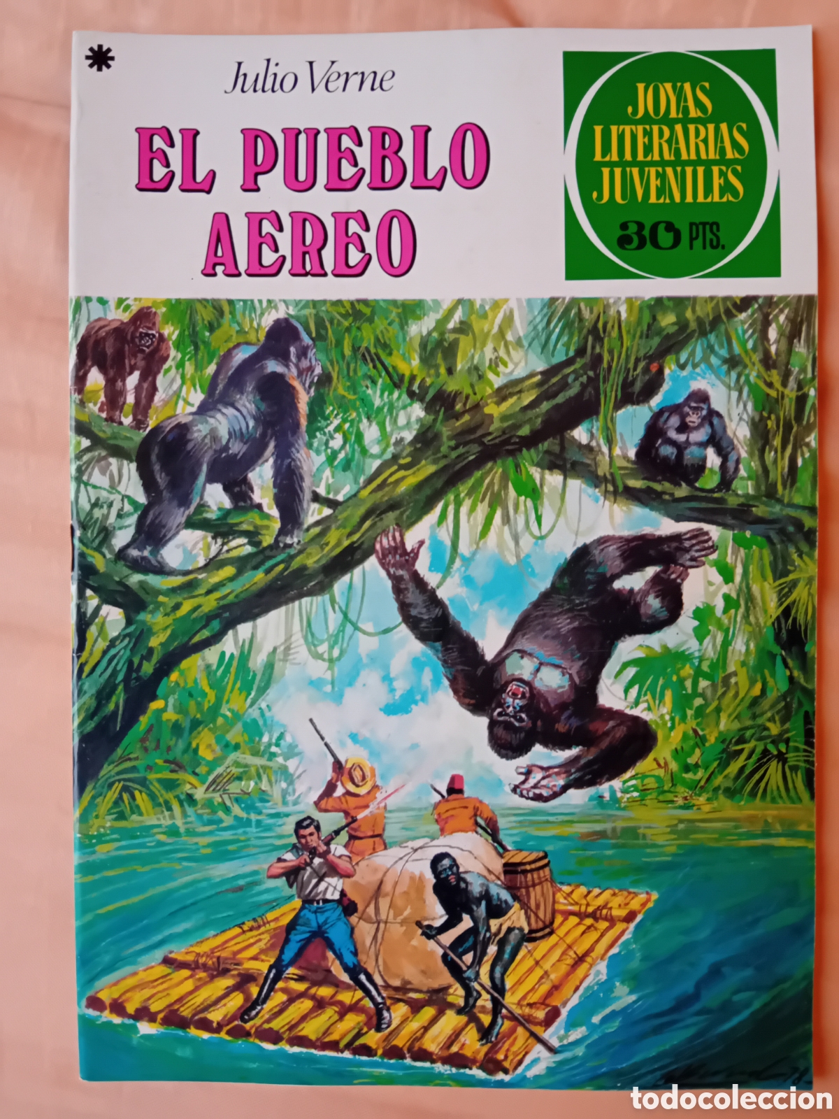 Tebeos: EL PUEBLO A&Eacute;REO, Julio Verne. Joyas literarias juveniles. N&uacute;mero 192