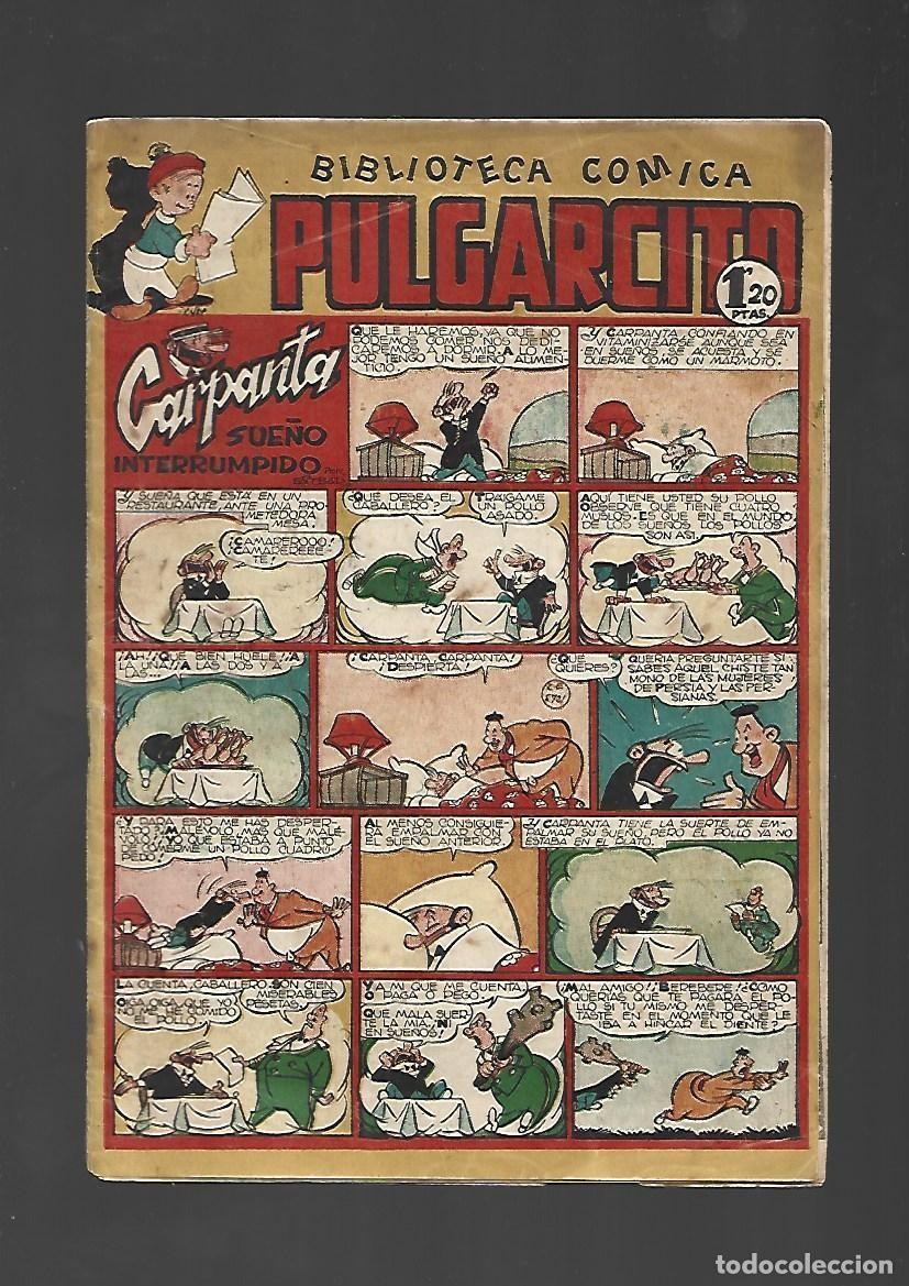 Tebeos: Pulgarcito, 164: Carpanta, sue&ntilde;o interrumpido, 1950, Bruguera, buen estado