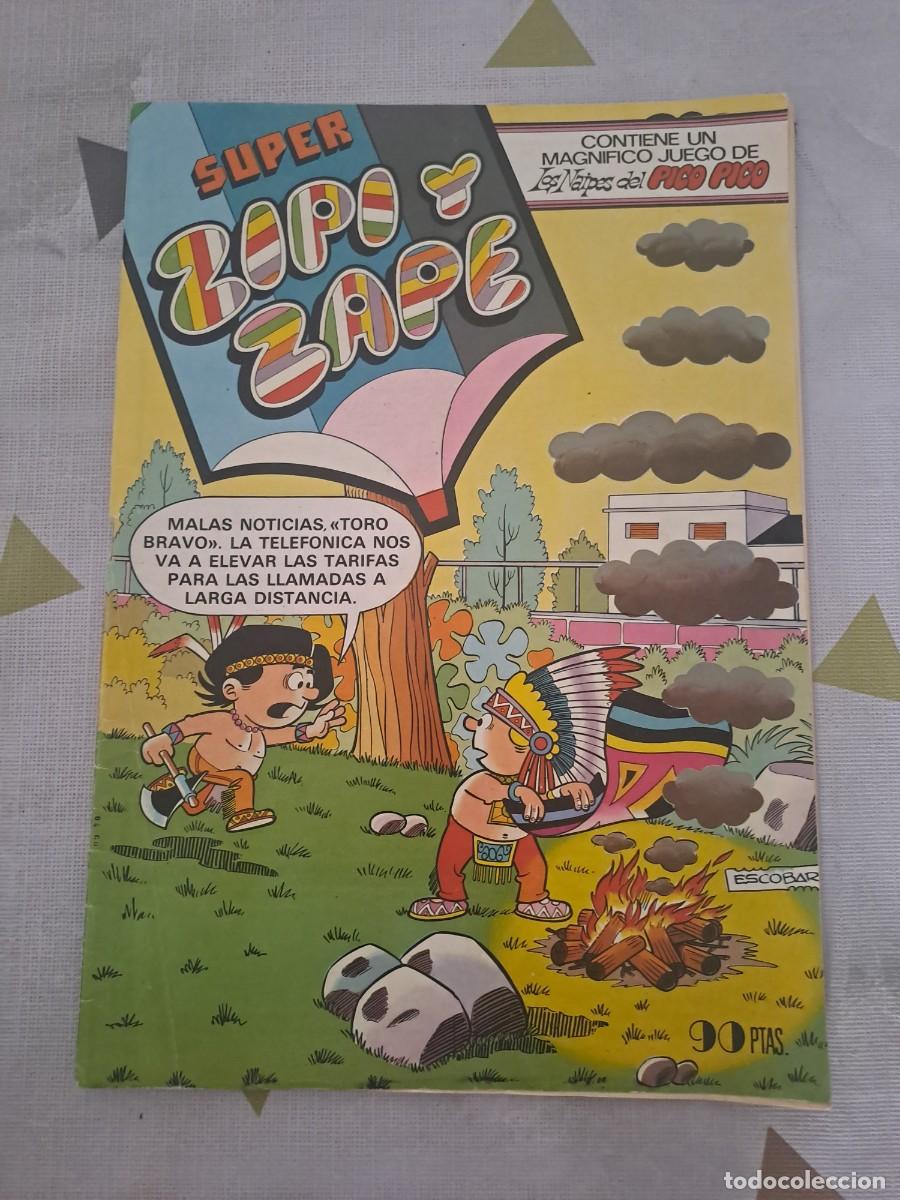 Tebeos: Super Zipi y Zape 140 con los cromos y el juego, Bruguera en muy buen estado