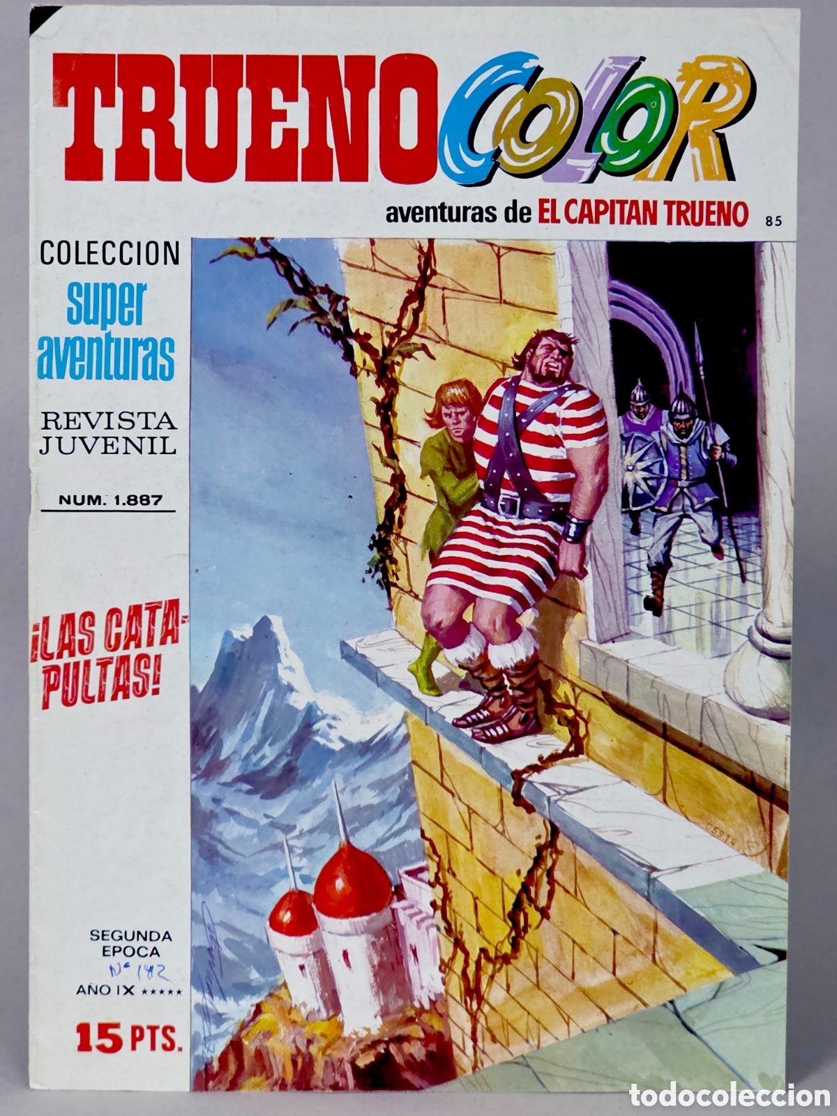 Tebeos: C&Oacute;MIC SUPER AVENTURAS DE EL CAPIT&Aacute;N TRUENO 85 COLOR 1887 LAS CATAPULTAS BRUGUERA MUY BUEN ESTADO