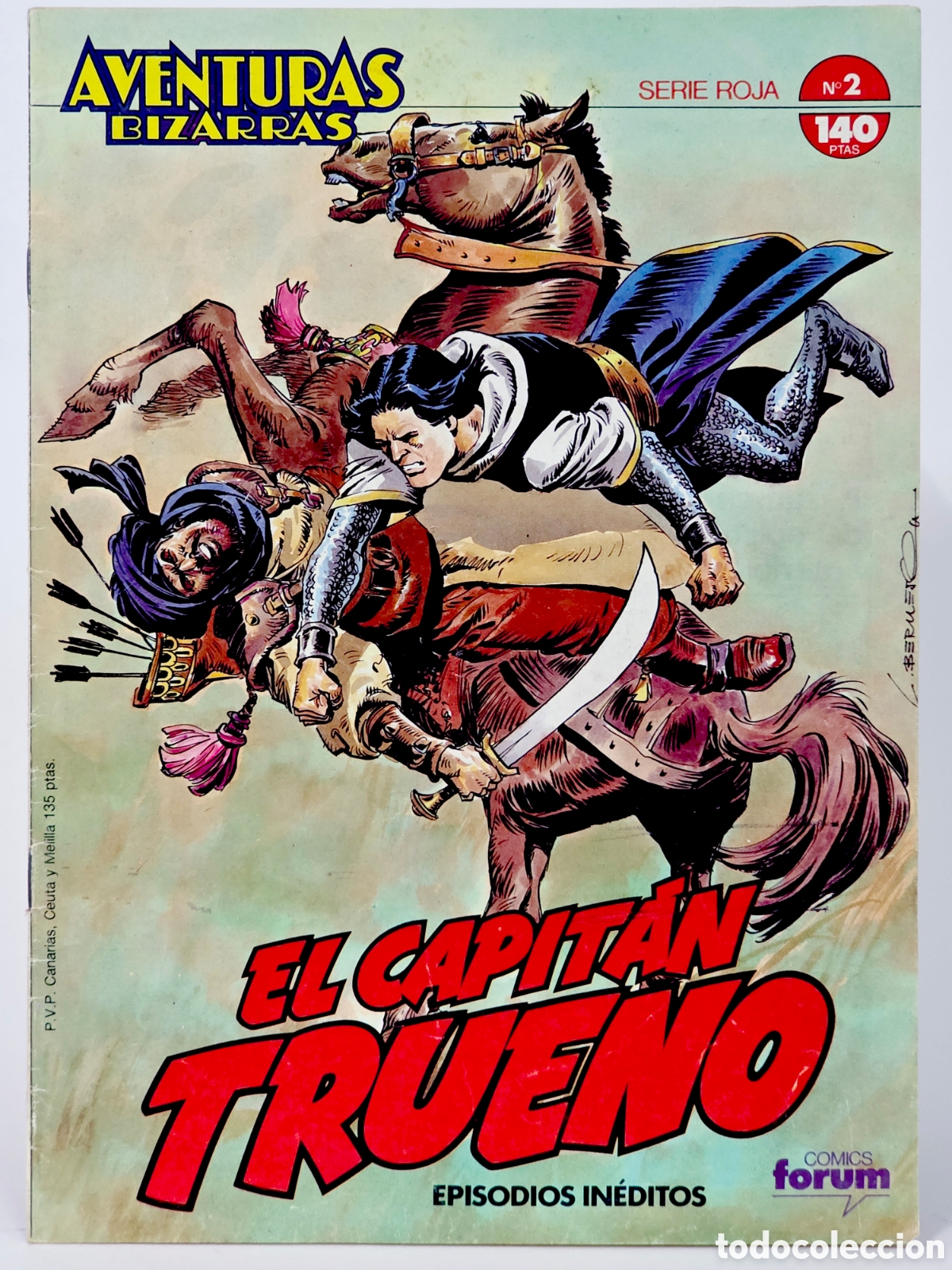 Tebeos: C&Oacute;MIC AVENTURAS BIZARRAS 2 EL CAPIT&Aacute;N TRUENO SERIE ROJA FORUM MUY BUEN ESTADO