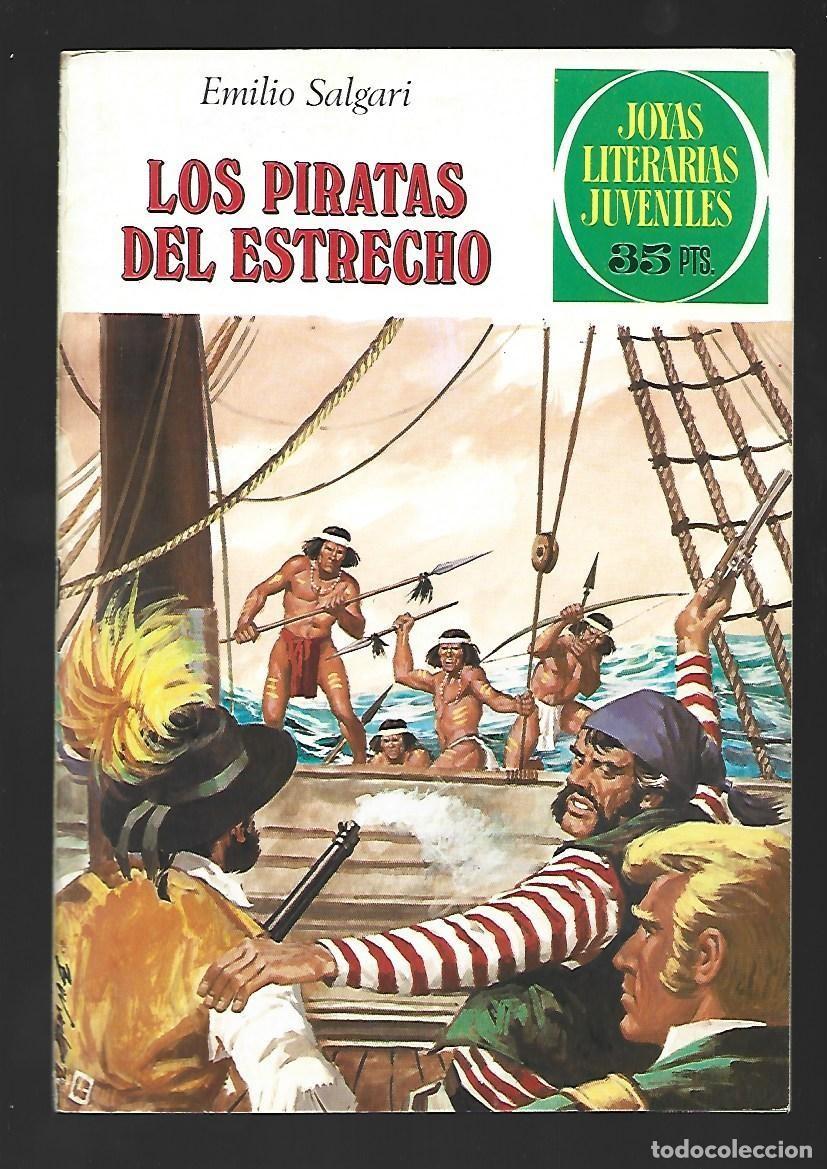 Tebeos: Joyas literarias 220: los piratas del estrecho, 1979, Bruguera, primera edici&oacute;n, muy buen estado