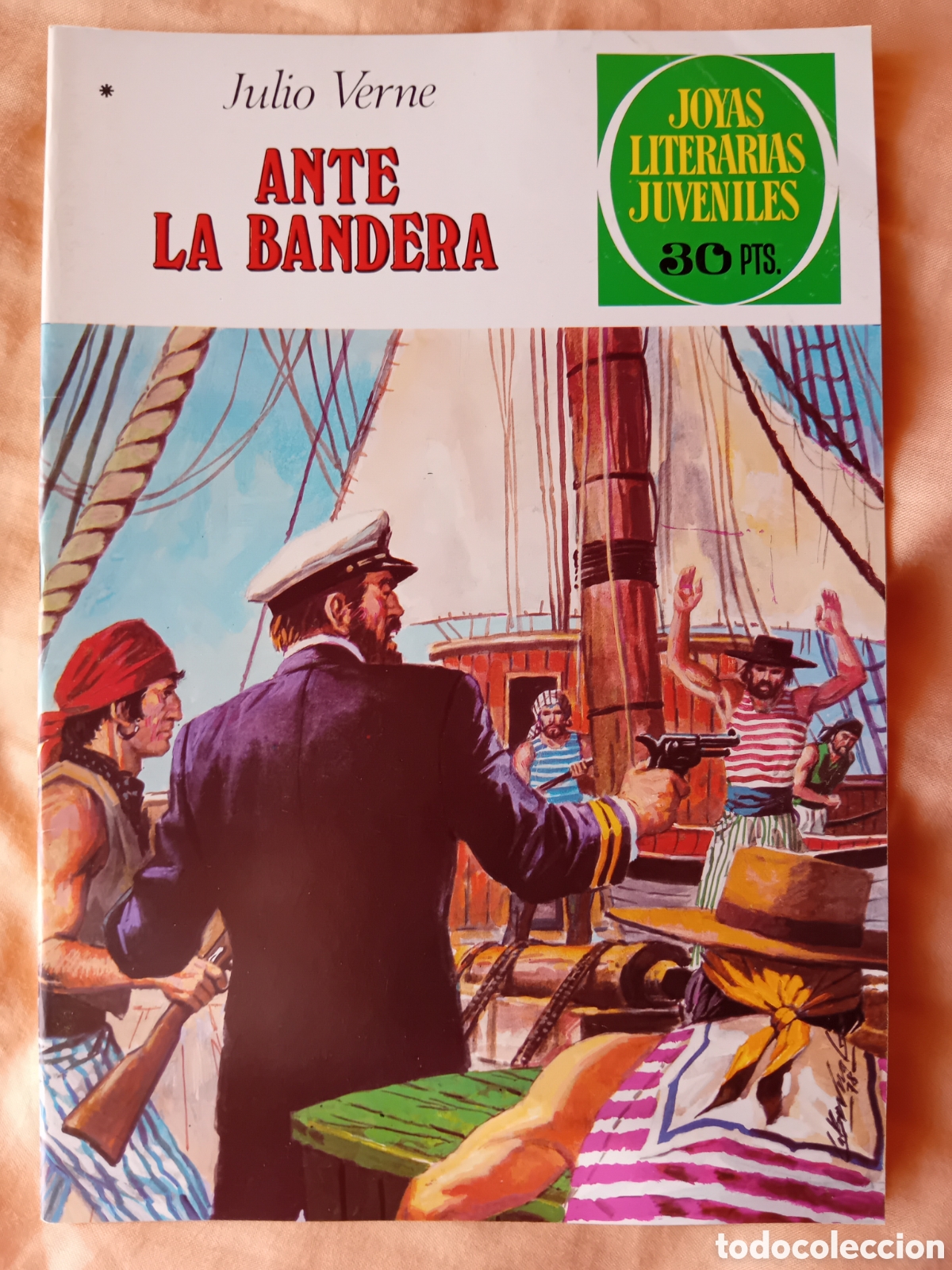 Tebeos: ANTE LA BANDERA, Julio Verne. Joyas literarias juveniles. N&uacute;mero 196