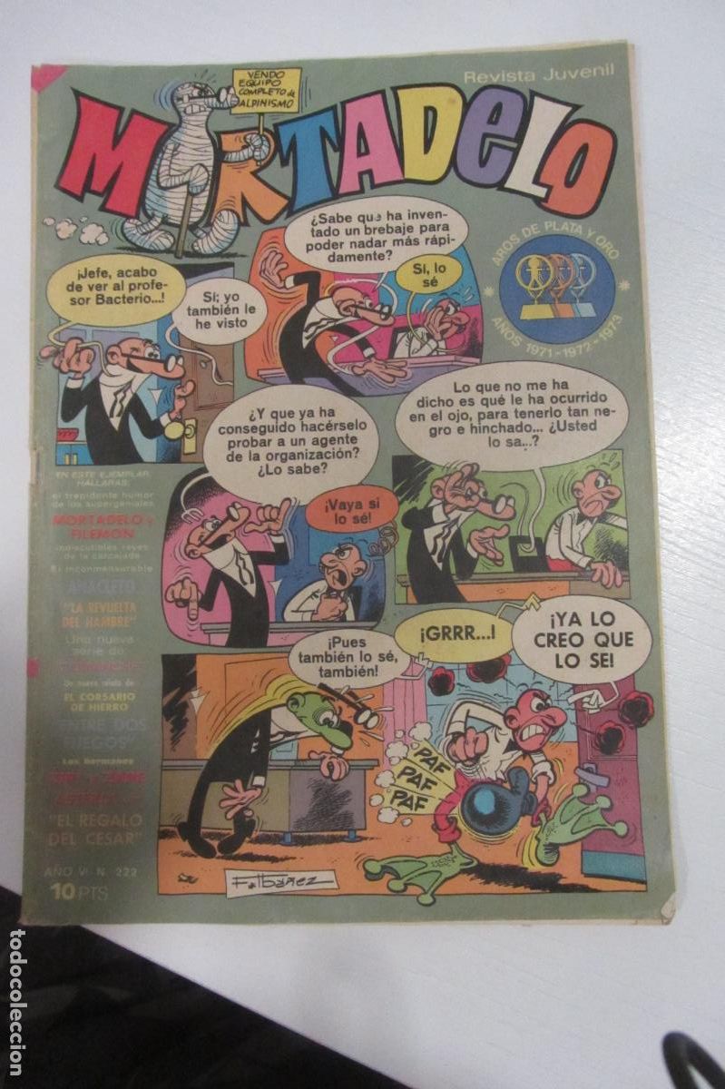 Tebeos: MORTADELO REVISTA JUVENIL N&ordm; 222 / BRUGUERA ARX279