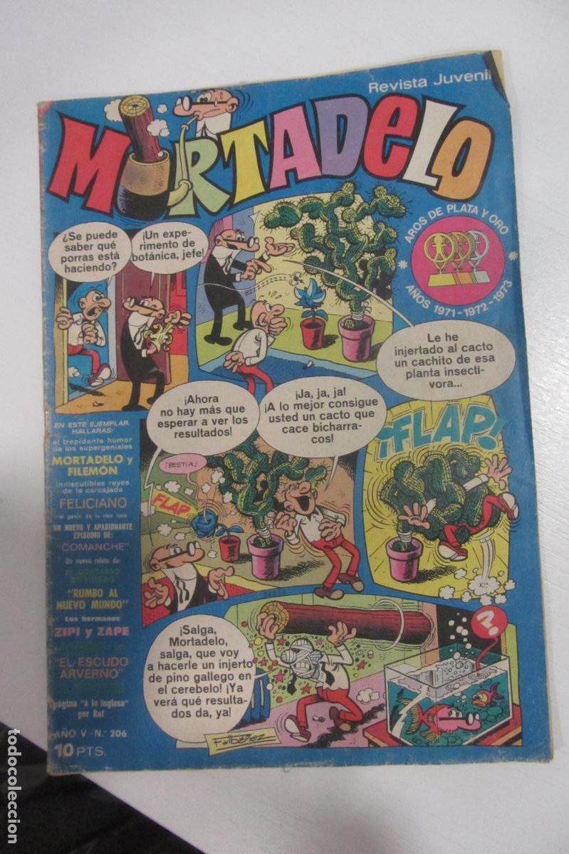 Tebeos: MORTADELO REVISTA JUVENIL N&ordm; 206 / BRUGUERA ARX279