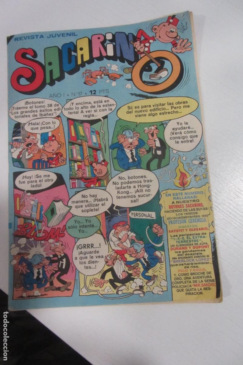 Tebeos: SACARINO REVISTA JUVENIL N&ordm; 17 ( 12 PTS.) BRUGUERA ARX280