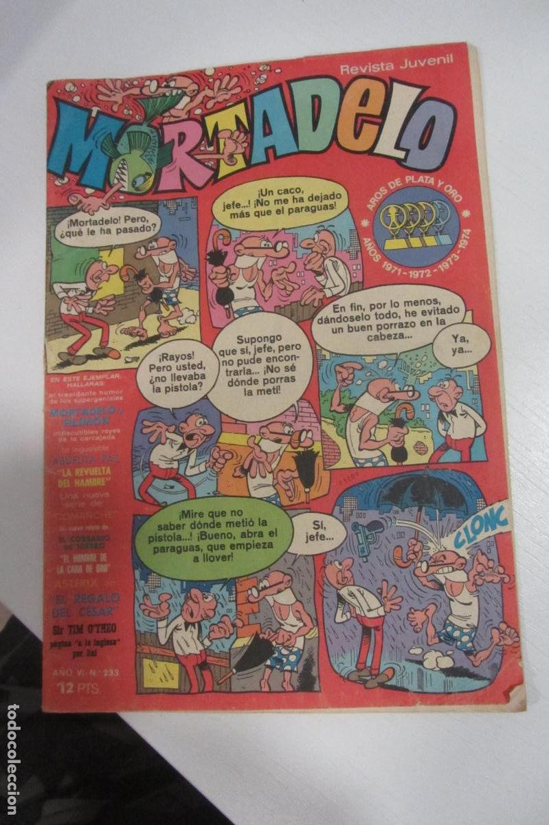 Tebeos: MORTADELO N&ordm; 233,CON SIR TIM O'THEO,DE RAF,DE 645.BRUGUERA,1970 ARX280
