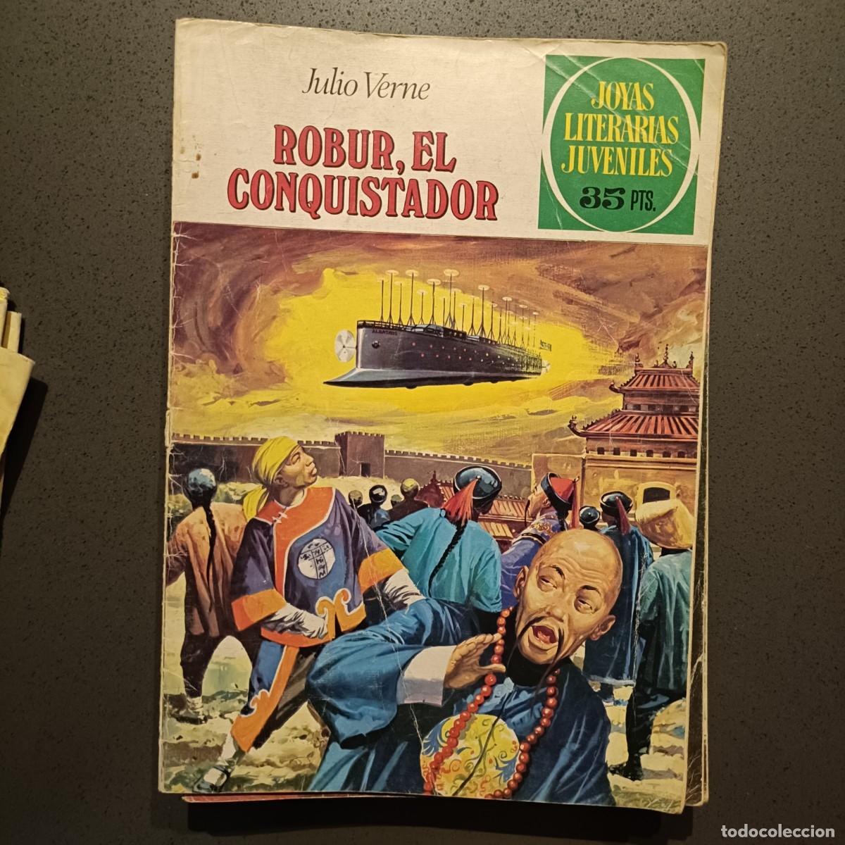 Tebeos: Joyas Literarias Juveniles - Robur, El Conquistador (Julio Verne), n&ordm; 113 - Bruguera 1979
