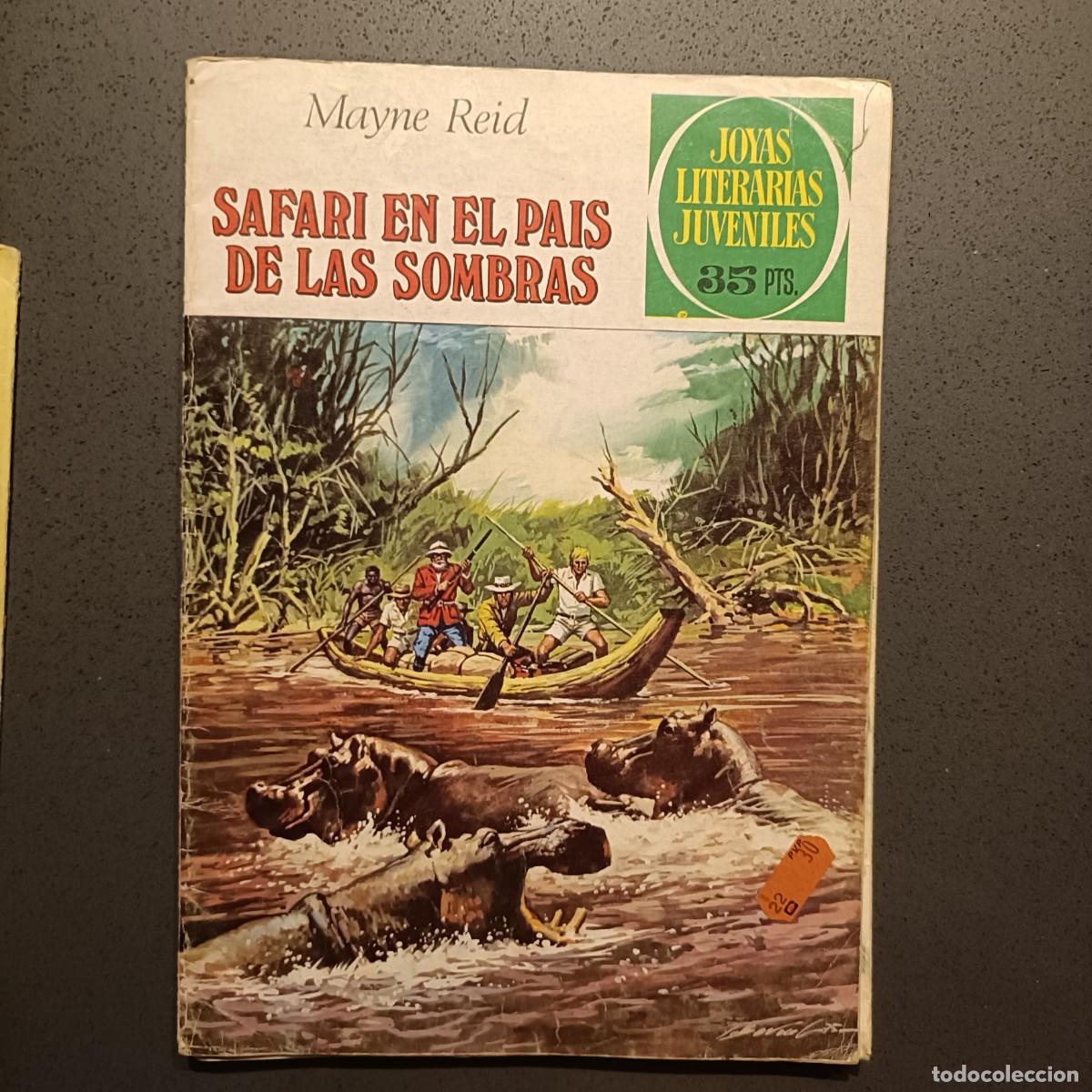 Tebeos: Joyas Literarias Juveniles - Safari en el Pa&iacute;s de las Sombras (Mayne Reid), n&ordm; 145 - Bruguera 1979