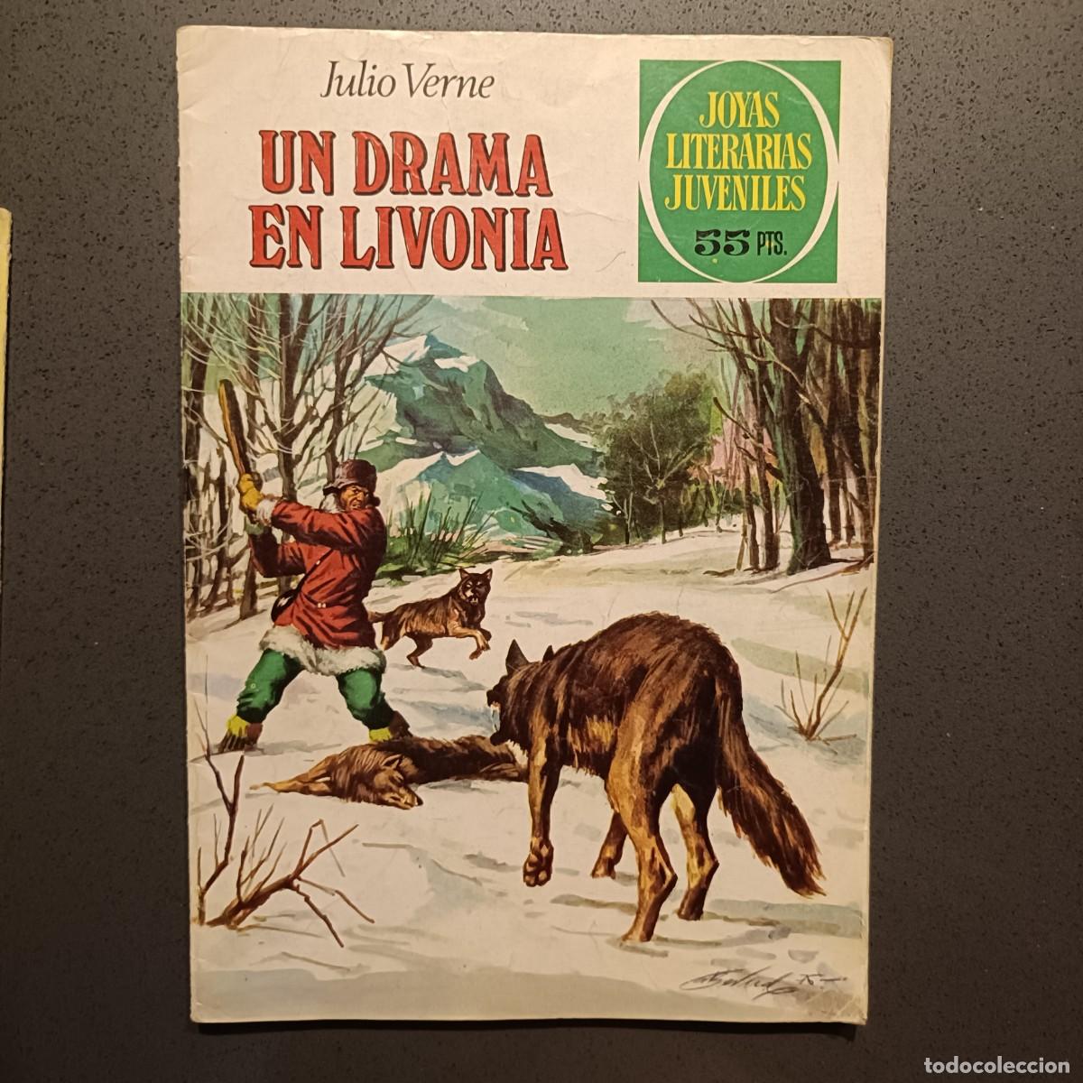Tebeos: Joyas Literarias Juveniles - Un Drama en Livonia (Julio Verne), n&ordm; 161 - Bruguera 1981