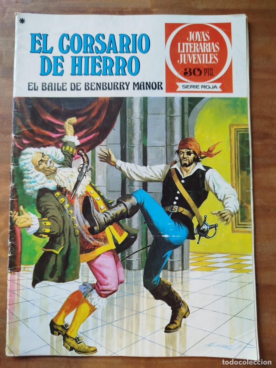 Tebeos: Joyas Literarias Juveniles: Serie Roja N&ordm; 25 El Corsario de Hierro (Editorial Bruguera, 1977)