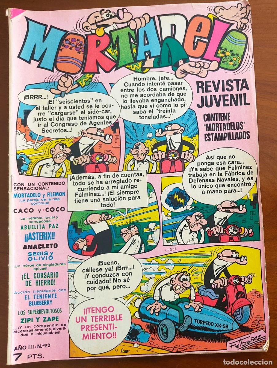 Tebeos: MORTADELO REVISTA JUVENIL N&ordm; 92 - EDITORIAL BRUGUERA A&Ntilde;O 1972