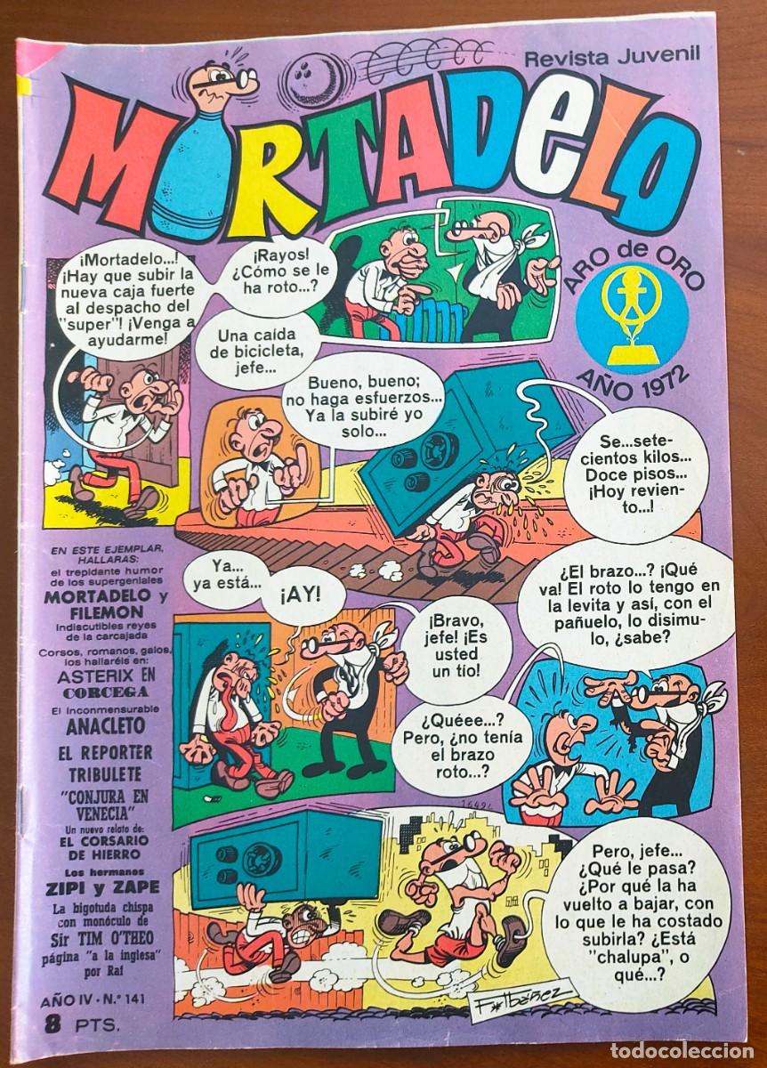 Tebeos: MORTADELO REVISTA JUVENIL N&ordm; 141 - EDITORIAL BRUGUERA A&Ntilde;O 1973 - CON LOS CROMOS INTERIOR