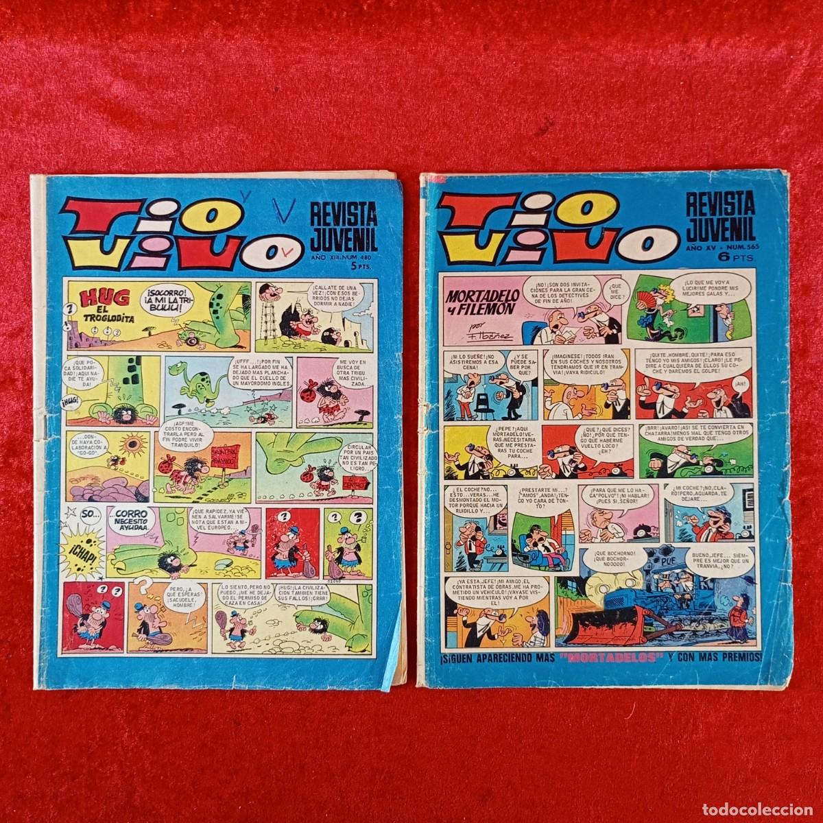 Tebeos: TIO VIVO - REVISTA JUVENIL - A&Ntilde;O XIII Y XV - N&ordm; 480 Y 565 - EDITORIAL BRUGUERA - 1970-71 / 3180
