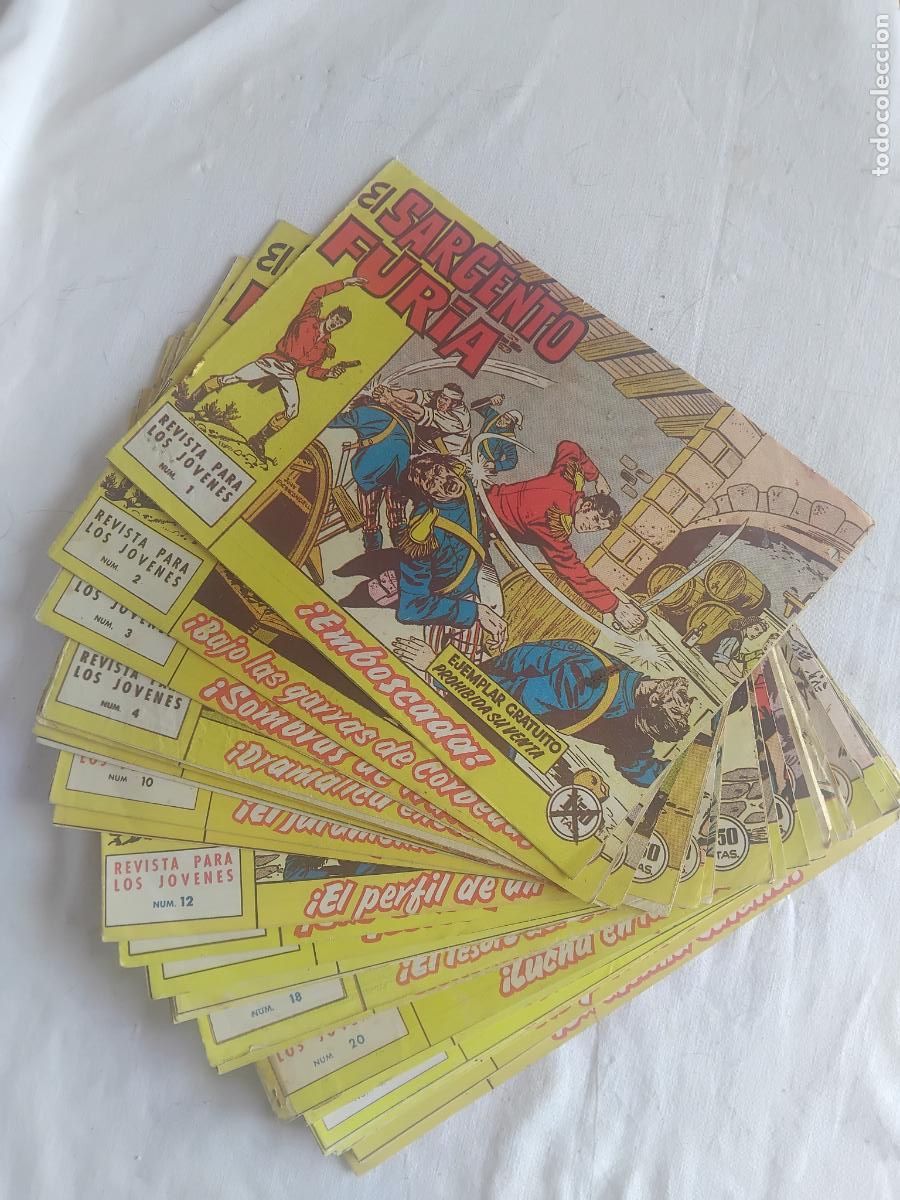 Tebeos: EL SARGENTO FURIA CASI COMPLETA DEL N&ordm; 1 AL N&ordm; 36 (FALTA EL N&ordm; 9 ) EDITORIAL BRUGUERA 1962.