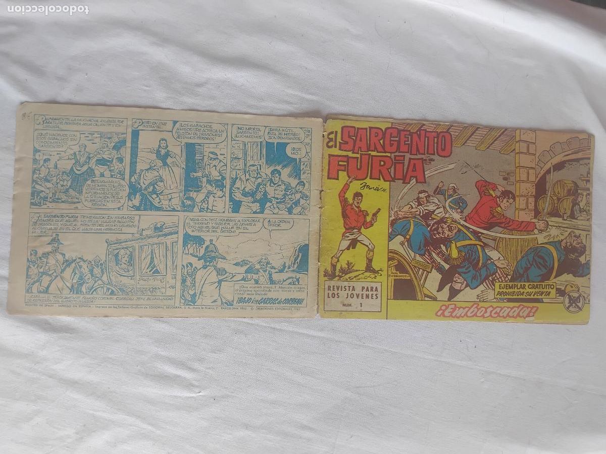 Tebeos: EL SARGENTO FURIA N&ordm; 1. EDITORIAL BRUGUERA 1962.