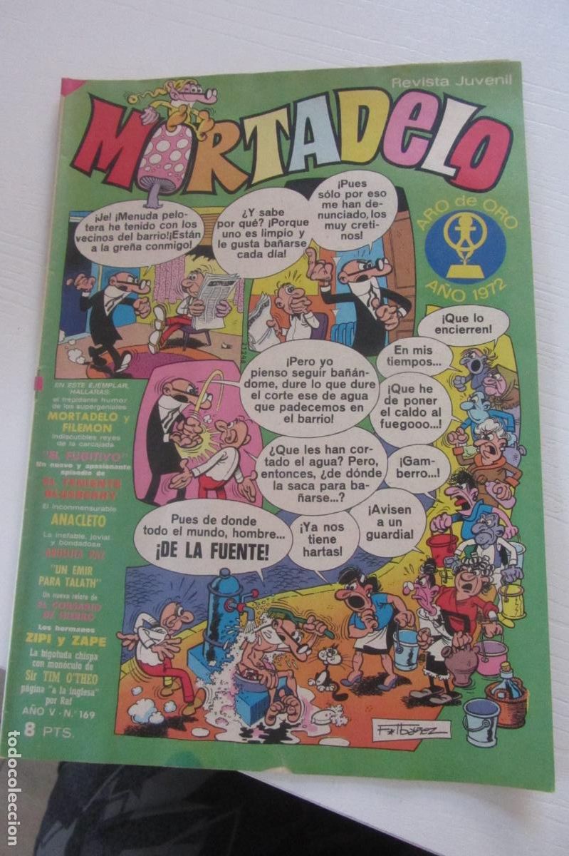 Tebeos: MORTADELO SEMANAL N&ordm; 169 -18-FEBRERO-1974-BLUEBERRY-AST&Eacute;RIX-ABUELITA PAZ V&Aacute;ZQUEZ BRUGUERA ARX349