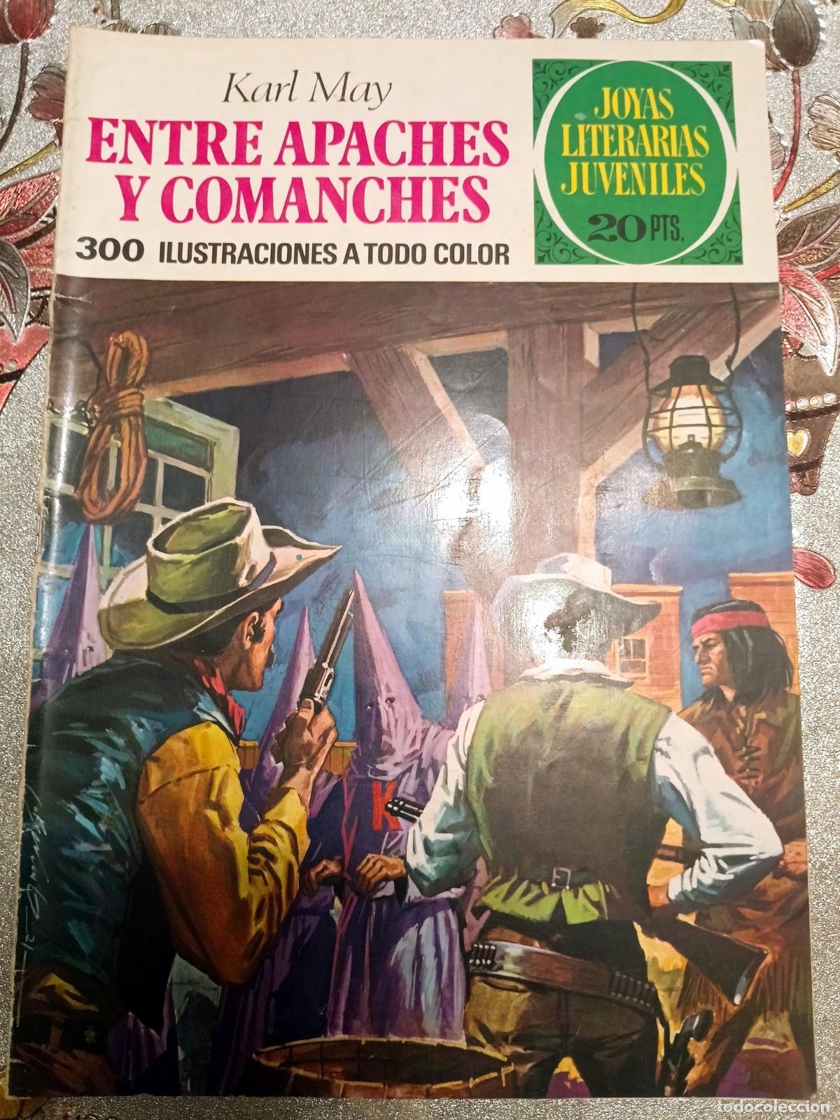 Tebeos: Joyas Literarias Juveniles - Entre apaches y comanches - Bruguera